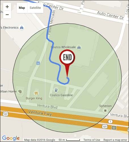 location setting from gps tracker